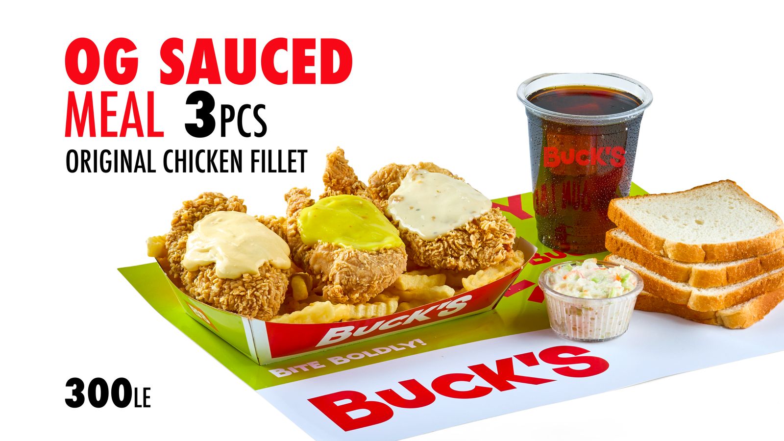 OG SAUCED MEAL 3PCS ORIGINAL CHICKEN FILLET